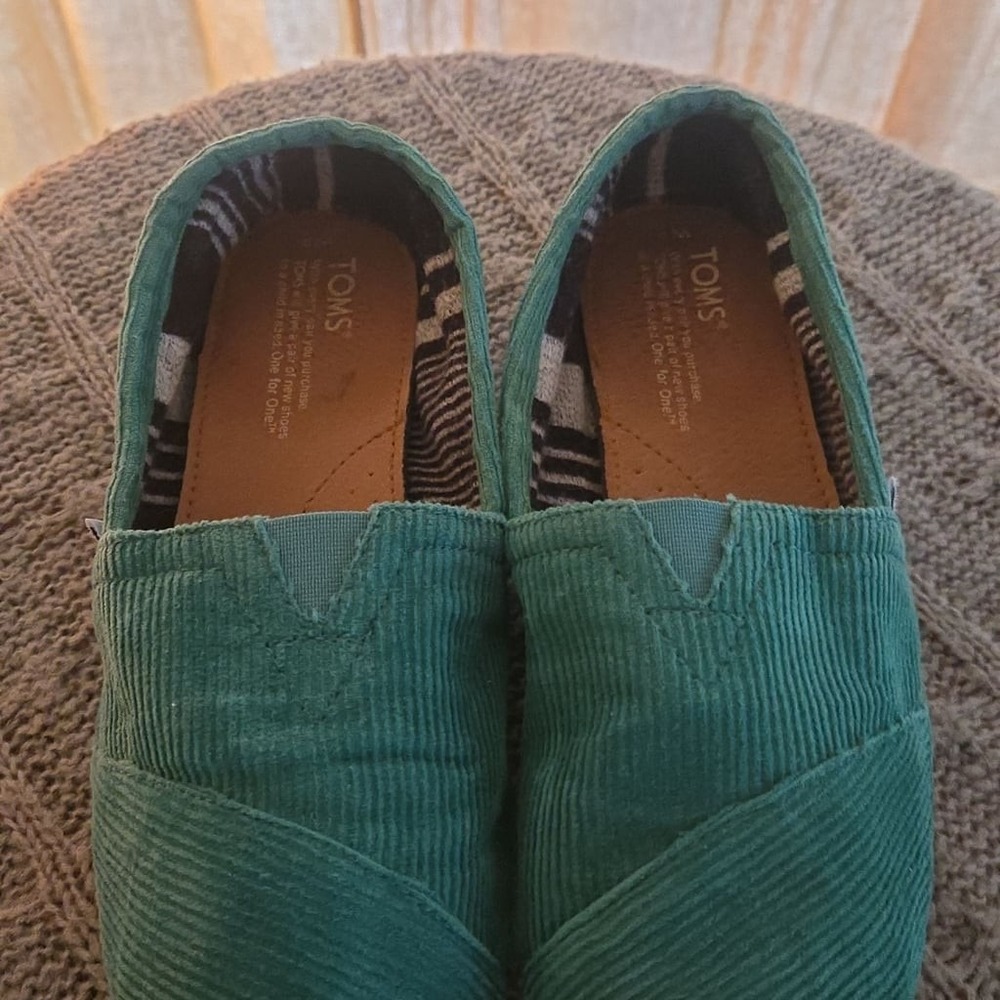 TOMS - Alpargata corduroy shoes - Size 8 - green - Picture 2 of 10